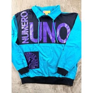 Vintage‎ Dashers Numero Uno Colorblock Sweatshirt Mens S Retro Streetwear 90s